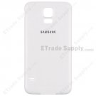 OEM Samsung Galaxy S5 SM-G900 Battery Door (Water-proof Gasket) - White - With Samsung Logo