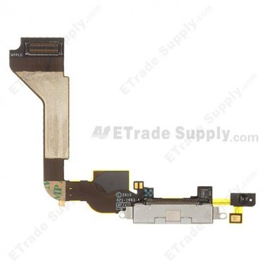 OEM Apple iPhone 4 Charging Port Flex Cable Ribbon (AT&T) - White - A Grade