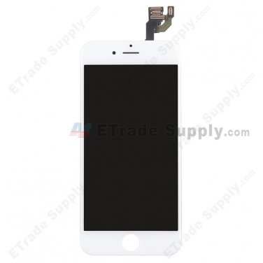 OEM Apple iPhone 6 LCD Screen and Digitizer Assembly with Frame and Small Parts - White