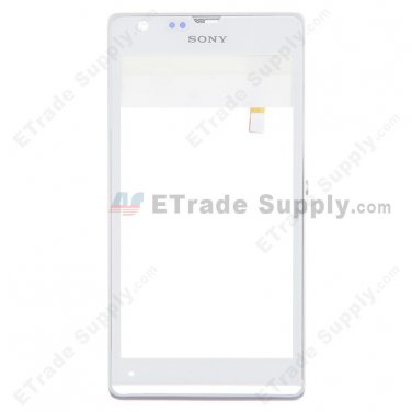 OEM Sony Xperia SP M35h Digitizer Touch Screen with Front Housing - White - Sony Logo - A Grade