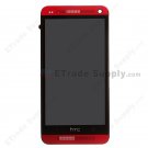 OEM HTC One LCD Screen and Digitizer Assembly with Front Housing - Red