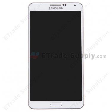 OEM Samsung Galaxy Note 3 N900V Complete Front Housing Assembly with LCD Screen Digitizer - White
