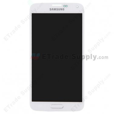 OEM Samsung Galaxy S5 SM-G900T LCD Screen and Digitizer Assembly with Home Button - White