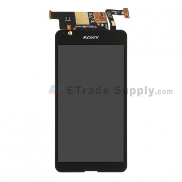 OEM Sony Xperia E4g LCD Screen and Digitizer Assembly - Black - With Sony Logo - A Grade