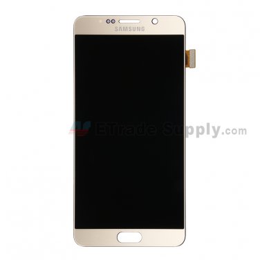OEM Samsung Galaxy Note 5 Series LCD Screen and Digitizer Assembly - Gold - Samsung Logo - A Grade