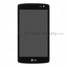 OEM LG L Fino D290N LCD Screen and Digitizer Assembly with Frame (No Small Parts) - Black - LG Logo