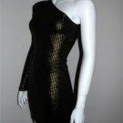 SEXY DRESS BLACK WITH SILVER AND GOLD SPOTS (SIZE S,M,L,)