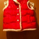 Old Navy red and white vest size 12/18 mos