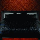 1000-TC Egyptian Cotton Full/Queen Ruffle Duvet Covers Set Black