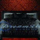 1000-TC Egyptian Cotton Full/Queen Platinum Ruffle Duvet Covers Set