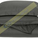 1000-TC Egyptian Cotton King/Cal King Elephant Grey Stripe Duvet Covers Set