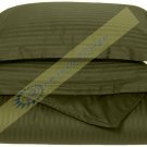 1000-TC Egyptian Cotton King/Cal King Moss Stripe Duvet Covers Set
