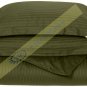 1000-TC Egyptian Cotton King/Cal King Moss Stripe Duvet Covers Set