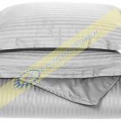 1000-TC Egyptian Cotton King/Cal King White Stripe Duvet Covers Set