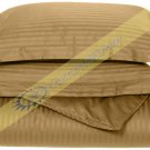 1000-TC Egyptian Cotton Twin/Twin XL Taupe Stripe Duvet Covers Set