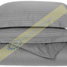 1000-TC Egyptian Cotton Twin/Twin XL Silver Stripe Duvet Covers Set