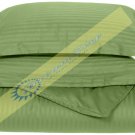 1000-TC Egyptian Cotton Twin/Twin XL Sage Stripe Duvet Covers Set