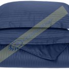 1000-TC Egyptian Cotton Twin/Twin XL Navy Blue Stripe Duvet Covers Set