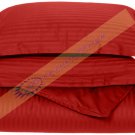 1000-TC Egyptian Cotton Twin/Twin XL Burgundy Stripe Duvet Covers Set
