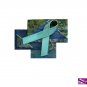 Teal Ribbon Brooch