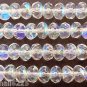 25 5/7mm Czech Gemstone Donuts: Crystal AB