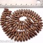 50 3 x 10mm Czech Glass Daggers: Dark Bronze