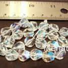 12 10 mm Czech Glass Nagget Beads: Crystal AB