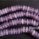 50 6mm Czech Glass Rondelles: Milky Light Amethyst