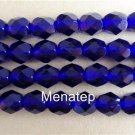25 6mm Czech Firepolish Beads -- Cobalt