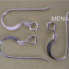 20 Sterling Silver French Hook Ear Wires With Coil