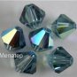 8 4mm Swarovski Crystal Bicones -- Indian Sapphire AB