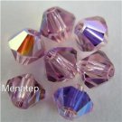 5 6mm Swarovski 5301 Crystal Bicones -- Lt. Amethyst AB