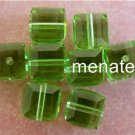 1 6mm Swarovski 5601 Crystal Cube -- Peridot