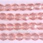 25 6mm Czech Firepolish Beads -- Rosaline