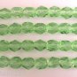 25 6mm Czech Firepolish Beads -- Peridot