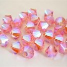 5 6mm Swarovski 5301 Crystal Bicones --Light Rose AB 2x