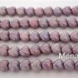 50 6x6mm Heart Beads: Luster - Oraque Amethyst