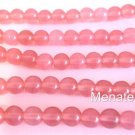 50 6mm Czech Glass Round Beads: Milky Pink