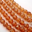 50 6mm Czech Glass Round Beads: Coated - Sunshine Dust