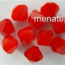 6 5mm Swarovski 5301 Crystal Bicones -- Dark Red Coral