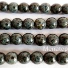 50 6mm Czech Glass Round Beads: Jet - Picasso