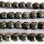 50 6mm Czech Glass Round Beads: Jet - Picasso