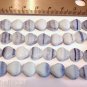 25 9x9mm Czech Gl.Shells : Matte-Hurricane Gl.-Sea Opal