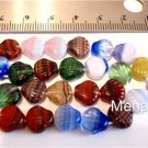 25 9 x 9 mm Czech Glass Shell Beads: Shell Mix