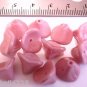 12 12mm Czech Gl. 3-Petal Flowers: Coated - Oraque Pink