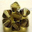 6 5mm Swarovski 5301 Crystal Bicones -- Khaki