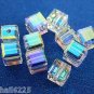 3 4mm Swarovski 5601 Crystal Cubes -- Crystal ABB