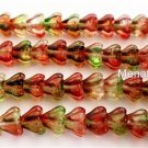 50 6mm Czech Baby Bell Flowers:Dual Coated - Peach/Pear