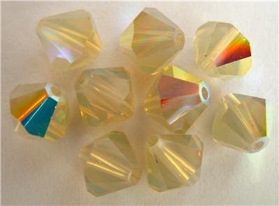 Swarovski 5301 Crystal Beads -- 6mm Sand Opal AB (5)