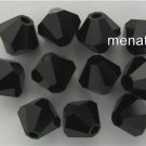 6 5mm Swarovski 5301 Crystal Bicones -- Jet
